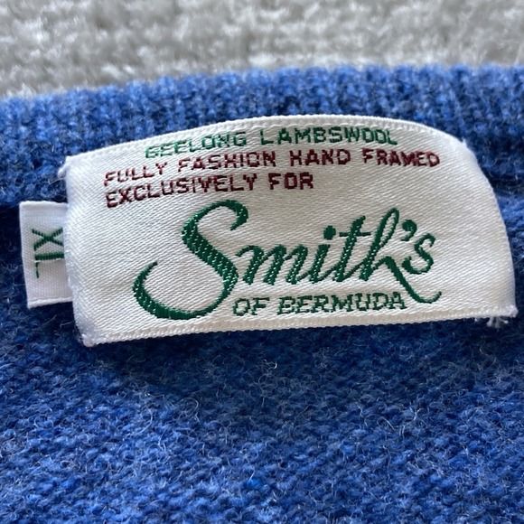 Smiths of Bermuda Vest Womens 44 XL Pullover Sweater V-Neck 100% Lambswool - Picture 2 of 3